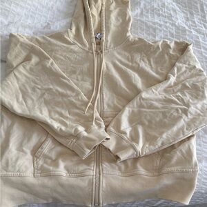 Joy Lab Cream Zip-Up Hoodie